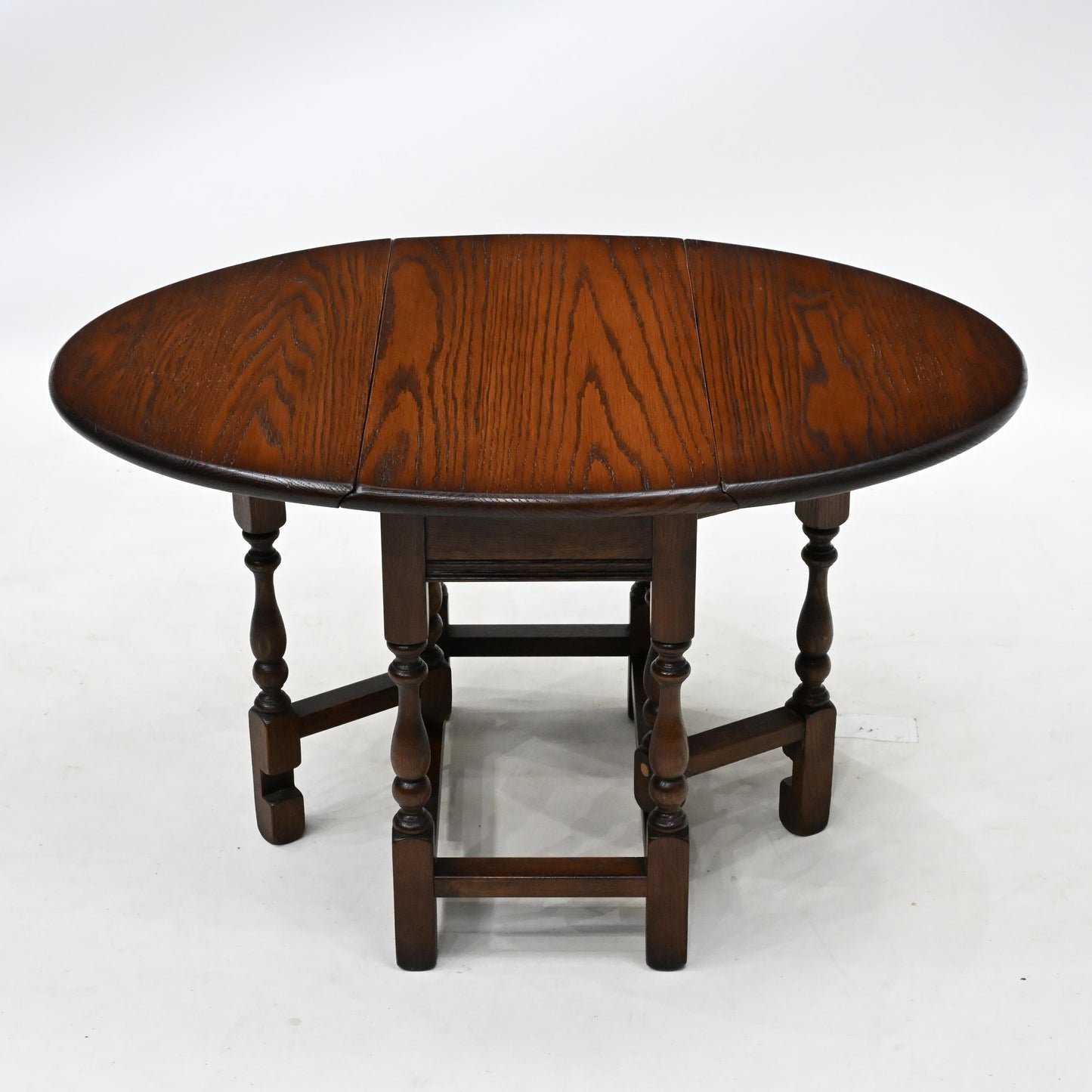 Old Charm Drop Leaf Long Oval Coffee Table Tudor Brown Finish FREE* UK Delivery