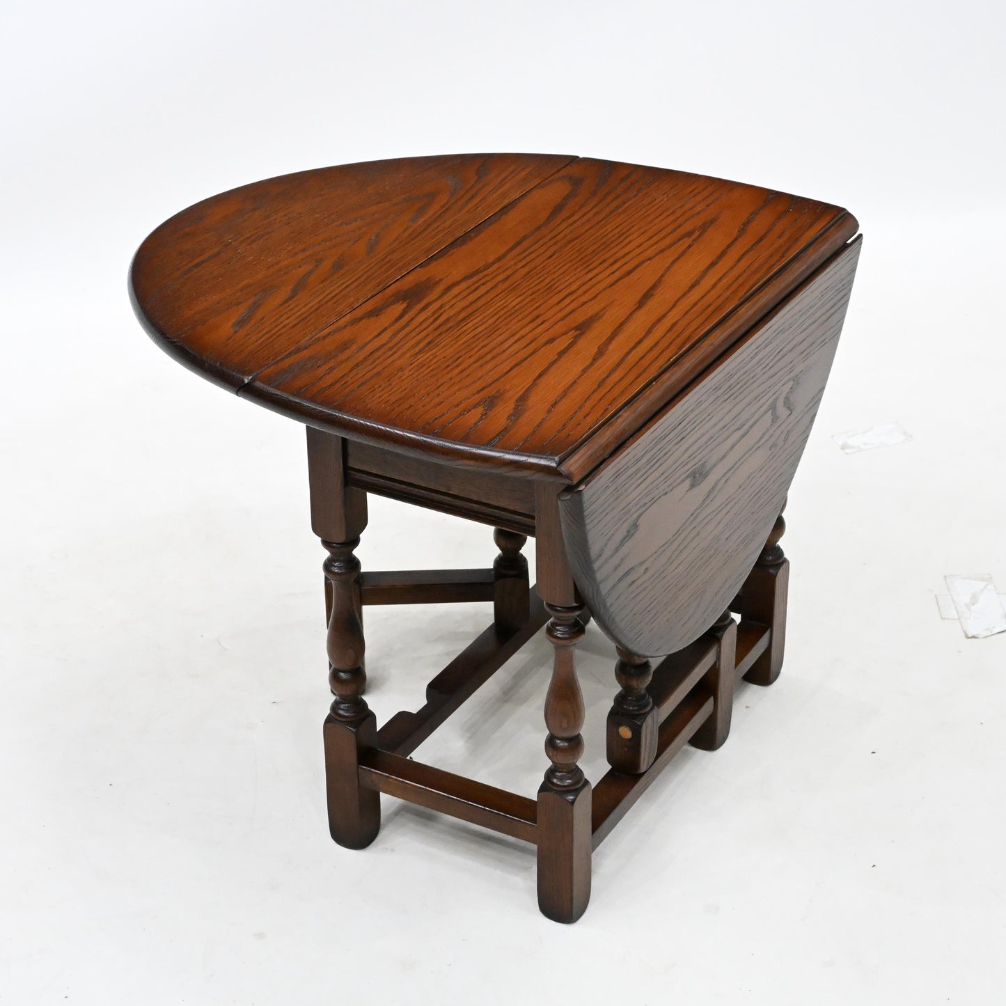 Old Charm Drop Leaf Long Oval Coffee Table Tudor Brown Finish FREE* UK Delivery