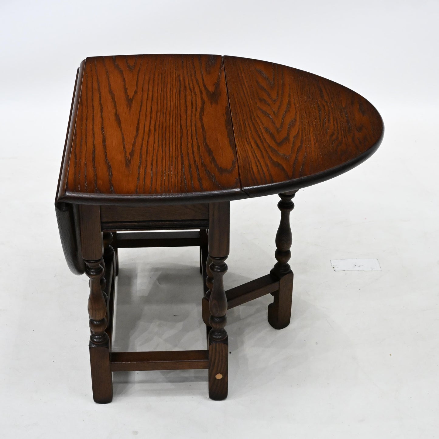 Old Charm Drop Leaf Long Oval Coffee Table Tudor Brown Finish FREE* UK Delivery