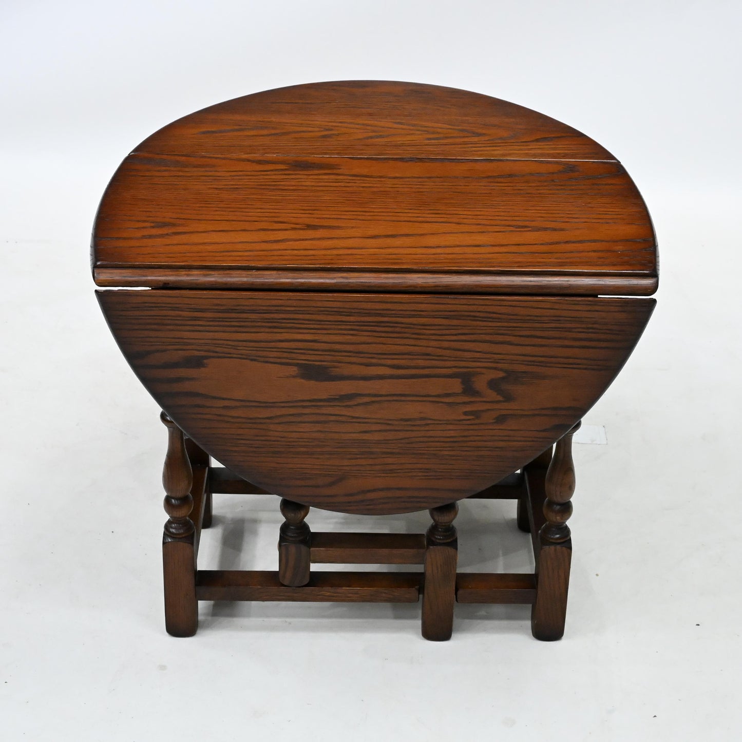 Old Charm Drop Leaf Long Oval Coffee Table Tudor Brown Finish FREE* UK Delivery
