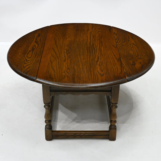 Old Charm Oak Drop Leaf Long Oval Coffee Table Light Oak 2144 *FREE UK Delivery