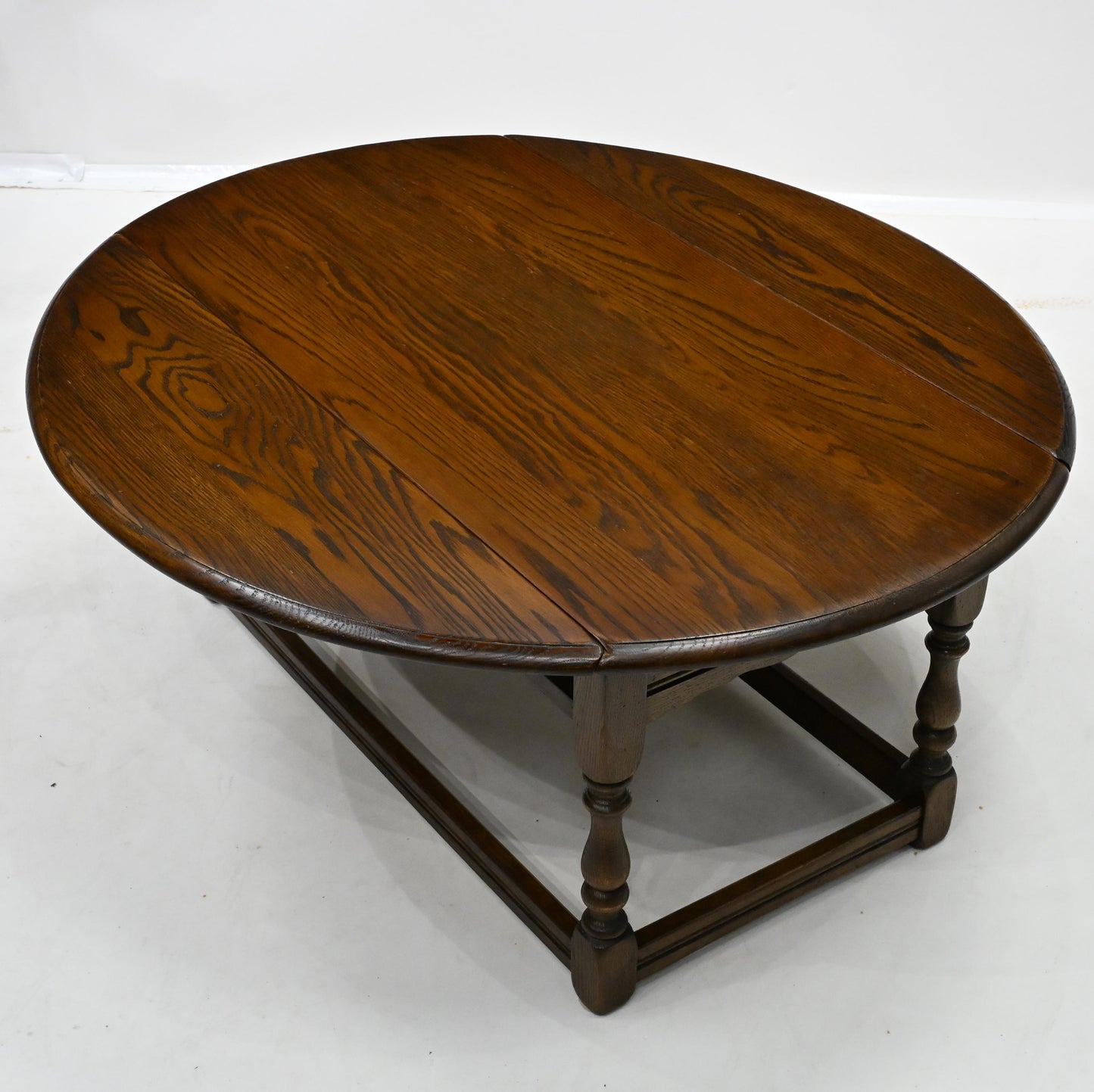 Old Charm Oak Drop Leaf Long Oval Coffee Table Light Oak 2144 *FREE UK Delivery