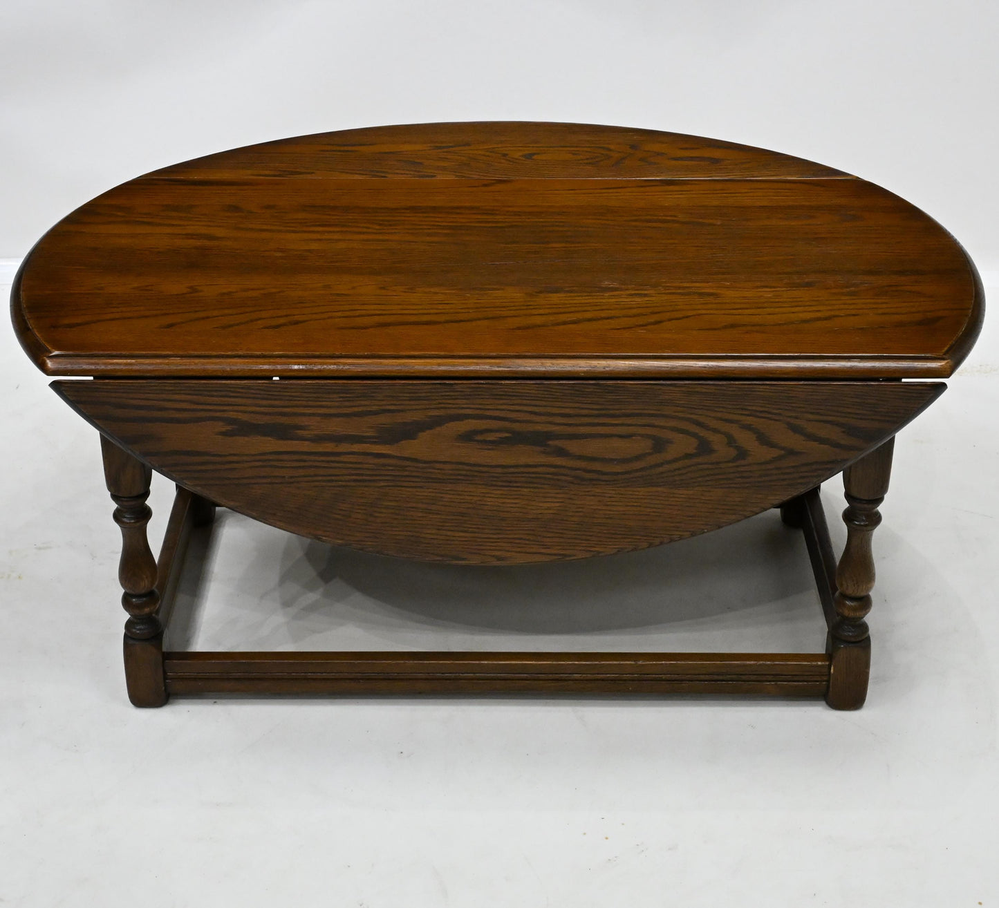 Old Charm Oak Drop Leaf Long Oval Coffee Table Light Oak 2144 *FREE UK Delivery