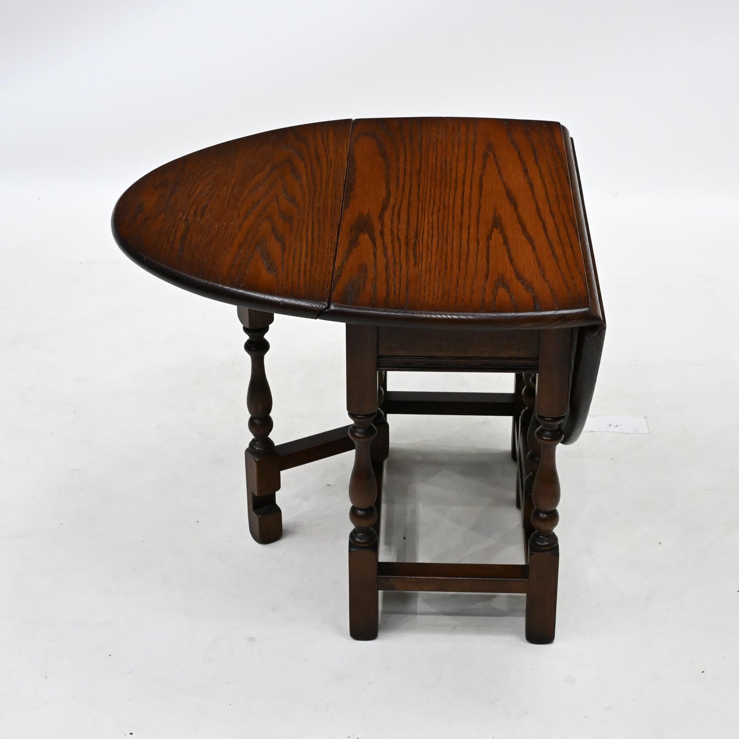 Old Charm Drop Leaf Long Oval Coffee Table Tudor Brown Finish FREE* UK Delivery