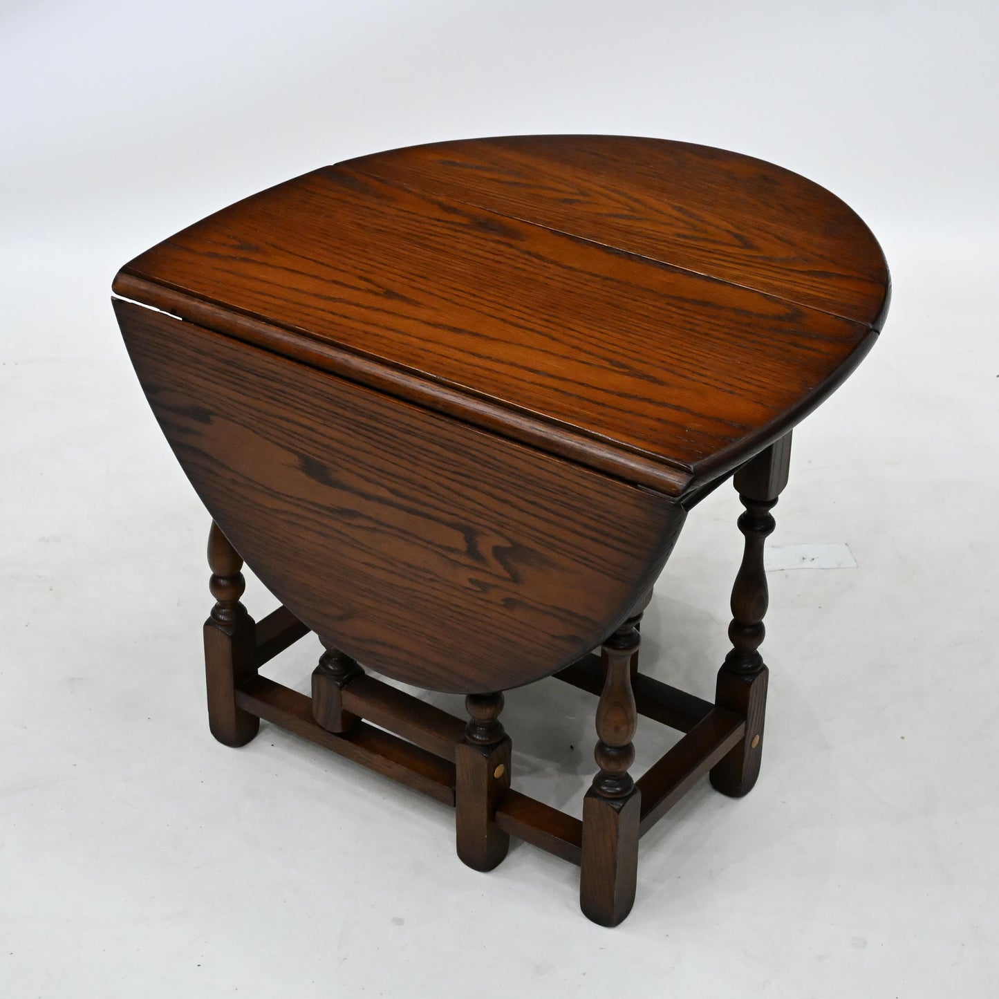 Old Charm Drop Leaf Long Oval Coffee Table Tudor Brown Finish FREE* UK Delivery