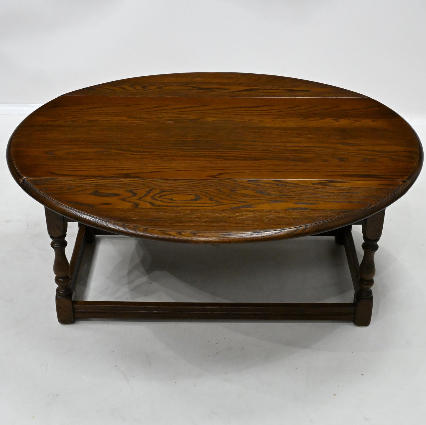 Old Charm Oak Drop Leaf Long Oval Coffee Table Light Oak 2144 *FREE UK Delivery