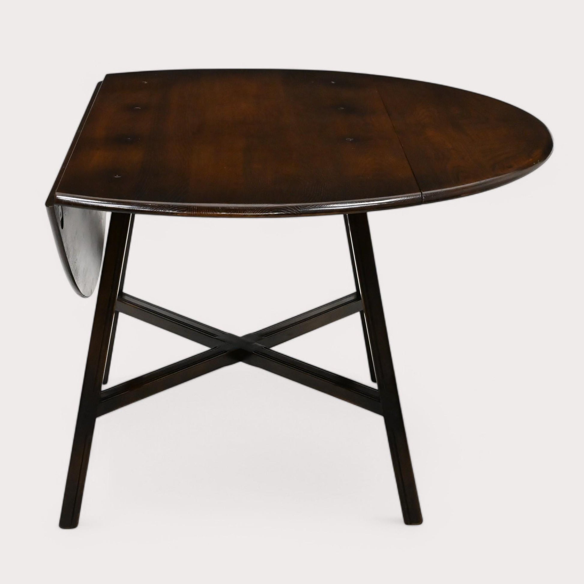 Ercol Drop Leaf Dining Table Traditional Dark Finish Model 377 FREE UK Delivery